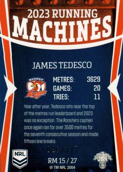 2024 NRL Traders Titanium - Running Machines #RM15 James Tedesco Back